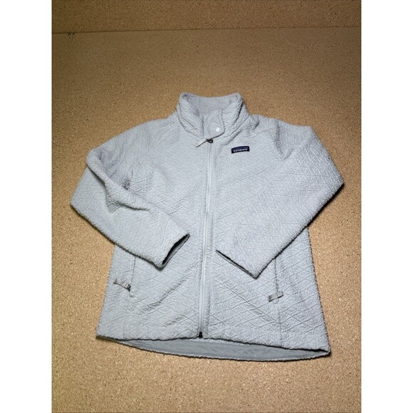 Patagonia Capra Fleece Diamond Quilted Jacket Womens Small Gray E3 - Picture 1 of 7